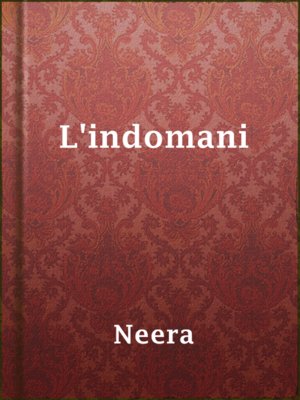 cover image of L'indomani